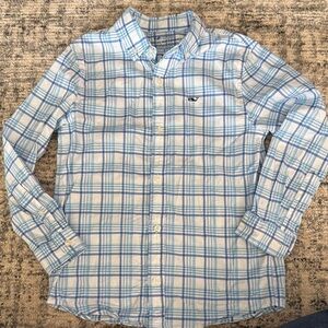 Vineyard Vines Men's Light Blue Checkered Shirt